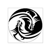 Dragon Yin Yang Rubber Briefmarke Gummistempel (Prägung)