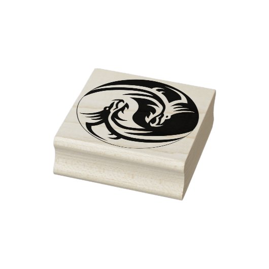 Dragon Yin Yang Rubber Briefmarke Gummistempel (Stempel)
