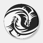 Dragon YinYang 2¼ Inch Round Magnet (Vorne)