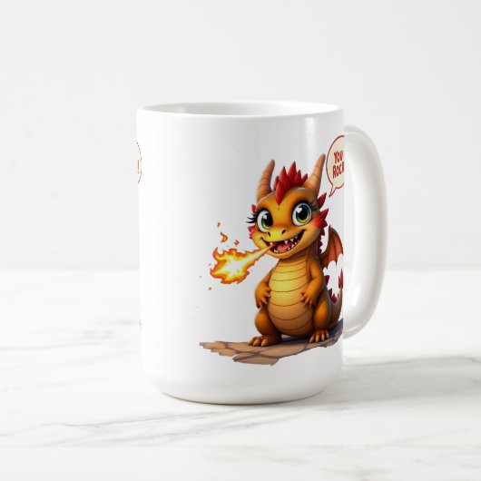 Dragon You Rock Kaffeetasse (VorderseiteRechts)