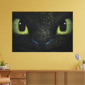 Dragon zahnlose Premium Wrapped Canvas (Gloss) Leinwanddruck (Insitu (Wohnzimmer))