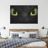 Dragon zahnlose Premium Wrapped Canvas (Gloss) Leinwanddruck (Insitu (Schlafzimmer))