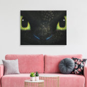 Dragon zahnlose Premium Wrapped Canvas (Gloss) Leinwanddruck (Insitu (Wohnzimmer))