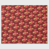 Dragon Zodiac Grüße für das wohlhabende Mondjahr Geschenkpapier (Flach)