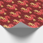 Dragon Zodiac Grüße für das wohlhabende Mondjahr Geschenkpapier (Ecke)