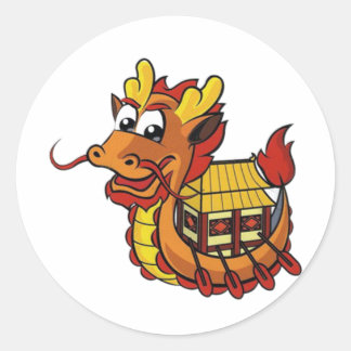 Dragonboat Runder Aufkleber