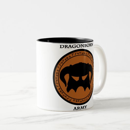 Dragonborn Armee Zweifarbige Tasse (VorderseiteRechts)