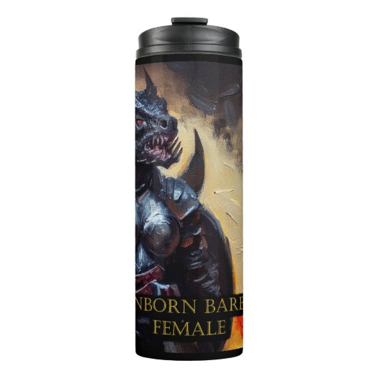 Dragonborn Barbarian Female Thermosbecher (Vorderseite)