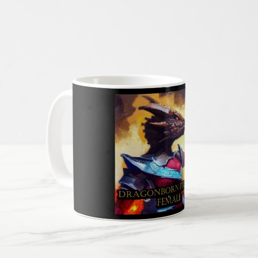 Dragonborn Fighter Female Kaffeetasse (Vorderseite Links)