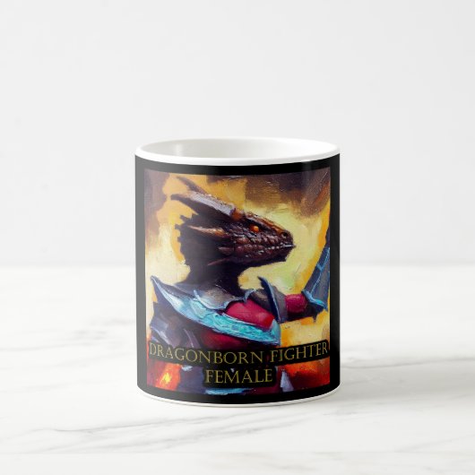 Dragonborn Fighter Female Kaffeetasse (Mittel)