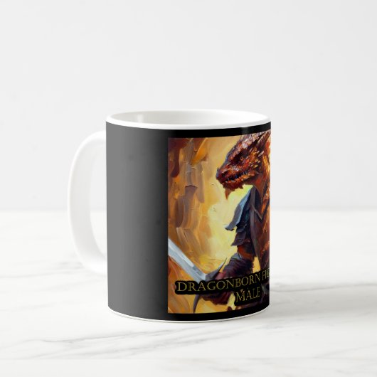 Dragonborn Fighter Male Kaffeetasse (Vorderseite Links)