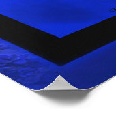 Dragoncats Blue Mist Dragon Fantasy Poster (Ecke)