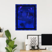 Dragoncats Blue Mist Dragon Fantasy Poster (Heimbüro)
