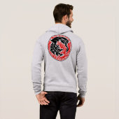 Dragoncircle - Schwarz mit rotem Feuer Hoodie (Schwarz voll)