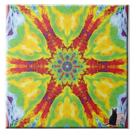 Dragoneye Kaleidoscope Tile Fliese (Vorderseite)