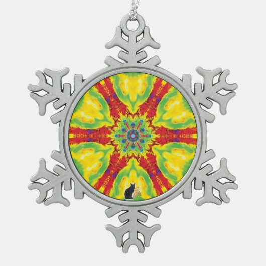 Dragoneye Kaleidoskop Snowflake Ornament (Vorderseite)