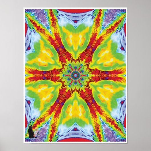 Dragoneye Kinetic Collage Kaleidoscope Poster (Vorne)