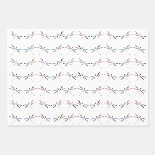 Dragonfets wackeln Papierblätter Geschenkpapier Set (Vorderseite)