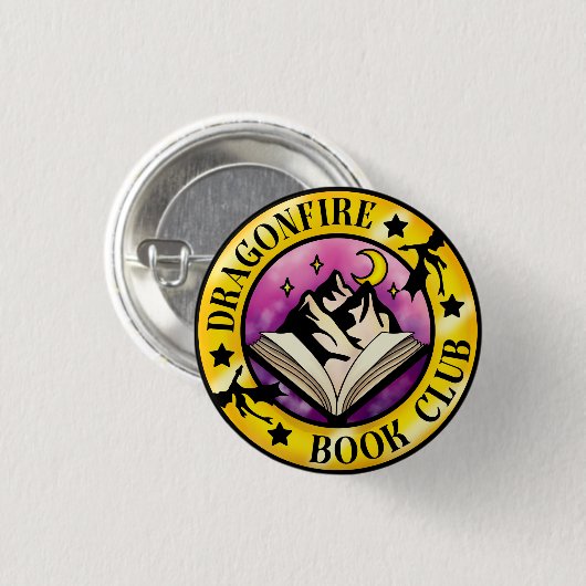Dragonfire Book Club Abzeichen Button (Vorne & Hinten)