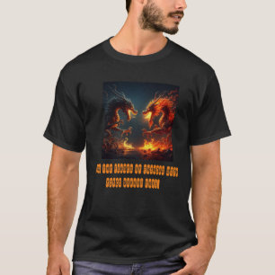 "Dragonfire Duel: Der Zusammenstoß fliegender Temp T-Shirt