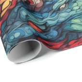 Dragonfire Kaleidoskop Geschenkpapier (Rolleneckpunkt)