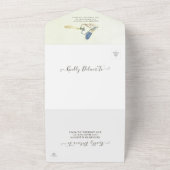 Dragonfis paarnde Herzform Hochzeitsstimmung RSVP All In One Einladung (Außenbereich)