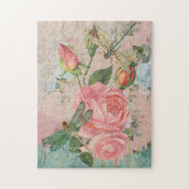 Dragonfis Rose und Gold Handwriting Ephemera Puzzle (Vertikal)