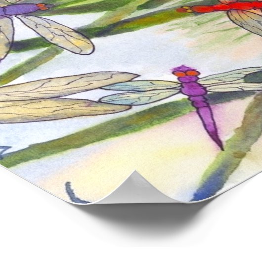 Dragonfis Summer Poster von Roseann Meserve (Ecke)