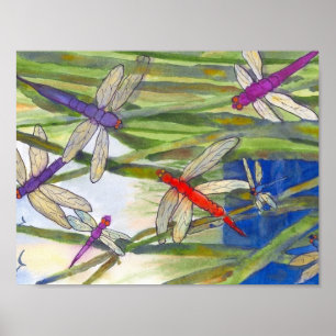 Dragonfis Summer Poster von Roseann Meserve