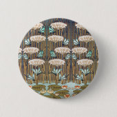 Dragonfis Water Lilies Marsh Art Nouveau Button (Vorderseite)