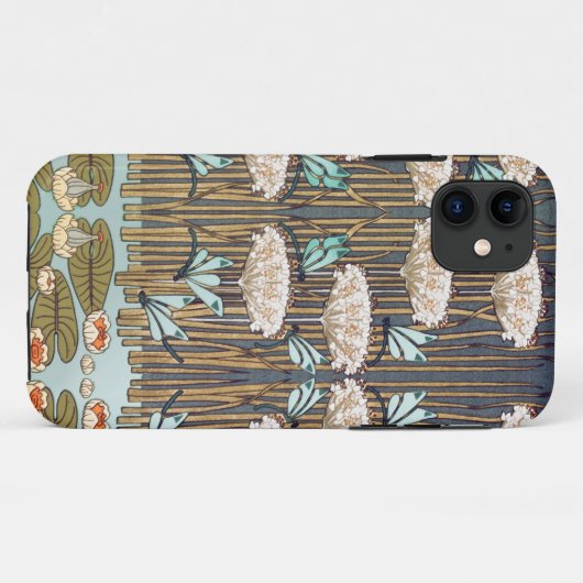 Dragonfis Water Lilies Marsh Art Nouveau Case-Mate iPhone Hülle (Rückseite (Horizontal))