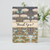 Dragonfis Water Lilies Marsh Art Nouveau Dankeskarte (Stehend Vorderseite)