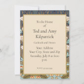 Dragonfis Water Lilies Marsh Art Nouveau Einladung (Rückseite)