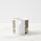 Dragonfis Water Lilies Marsh Art Nouveau Espressotasse (Rückseite)