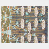 Dragonfis Water Lilies Marsh Art Nouveau Fleecedecke (Vorderseite (Horizontal))