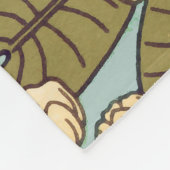 Dragonfis Water Lilies Marsh Art Nouveau Fleecedecke (Ecke)