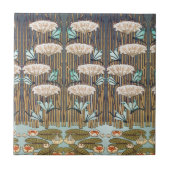 Dragonfis Water Lilies Marsh Art Nouveau Fliese (Vorderseite)
