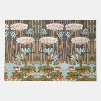 Dragonfis Water Lilies Marsh Art Nouveau Fußmatte