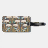 Dragonfis Water Lilies Marsh Art Nouveau Gepäckanhänger (Rückseite horizontal)