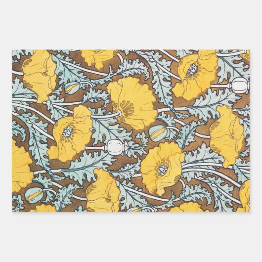 Dragonfis Water Lilies Marsh Art Nouveau Geschenkpapier Set (Vorderseite 3)