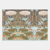 Dragonfis Water Lilies Marsh Art Nouveau Geschenkpapier Set (Vorderseite 2)