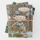 Dragonfis Water Lilies Marsh Art Nouveau Geschenkpapier Set (Beispiel)