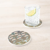 Dragonfis Water Lilies Marsh Art Nouveau Getränkeuntersetzer (Seite)