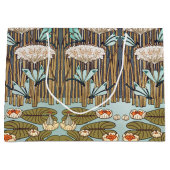 Dragonfis Water Lilies Marsh Art Nouveau Große Geschenktüte (Vorderseite)