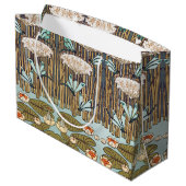 Dragonfis Water Lilies Marsh Art Nouveau Große Geschenktüte (Rückseite Schrägansicht)