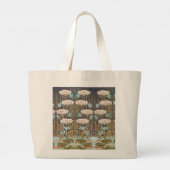 Dragonfis Water Lilies Marsh Art Nouveau Jumbo Stoffbeutel (Rückseite)