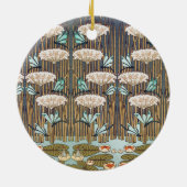Dragonfis Water Lilies Marsh Art Nouveau Keramik Ornament (Hinten)