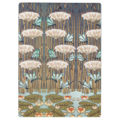 Dragonfis Water Lilies Marsh Art Nouveau Klemmbrett (Rückseite)