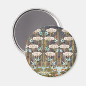 Dragonfis Water Lilies Marsh Art Nouveau Magnet (Vorderseite/Rückseite)
