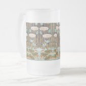 Dragonfis Water Lilies Marsh Art Nouveau Mattglas Bierglas (Vorderseite Links)